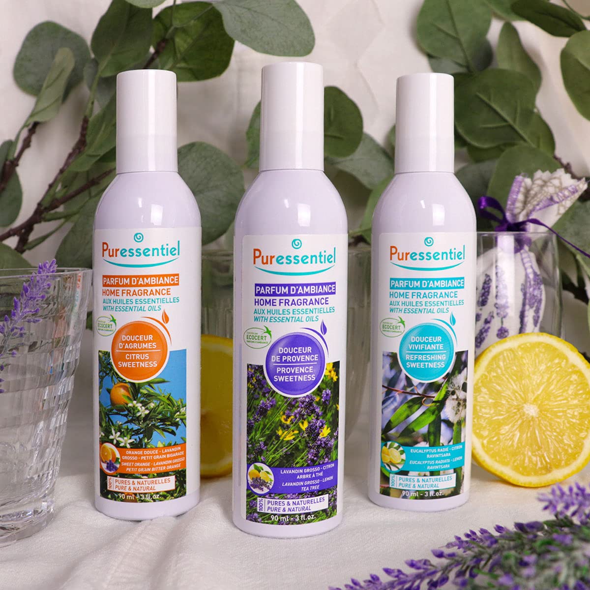 Puressentiel Home Fragrance With Essential Oils - Serene and Sweet Aromatic Blend - Combats Unpleasant Odors - Formulated with Beneficial Natural Essential Oils - Provence Sweetness - 3 oz